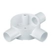 Picture of Marshall-Tufflex Circular Box Tee 3 Way 25mm White PVC | 3MRB5WH