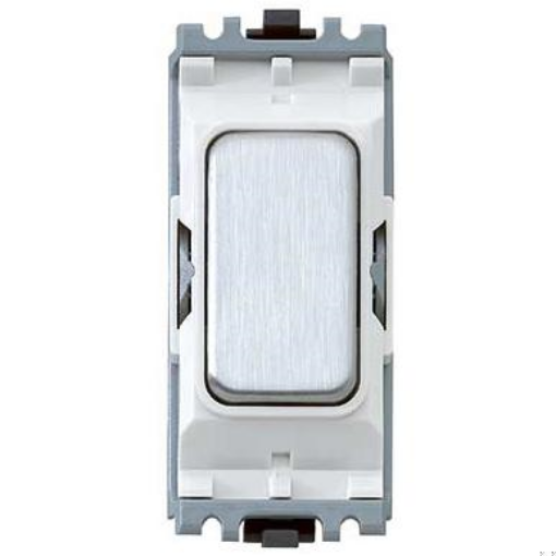 Picture of MK Electric Insert 1 Module Blank White Inserts MK Edge Brushed Stainless Steel | K4880BSSW