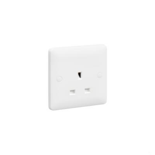 Picture of MK Electric Socket 1G Unswitched 13A White | MB780WHI