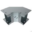 Picture of Unitrunk Bend Gusset 1 Compartment with Inside Lid & Coupling QuickFix 100x100mm Steel Pre-Galvanised | GIB44