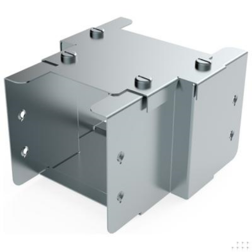 Picture of Unitrunk Reducer 1 Compartment QuickFix 150x150-100x100mm Steel Pre-Galvanised | RE66-44