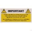 Picture of Industrial Signs Label Harmonised Cable Notice Self Adhesive Vinyl Pack of 10 130x60mm Yellow/Black on White | IS6010SA