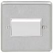 Picture of Eurolite Switch TP Fan Isolator White Insert 86x86x7mm Satin Stainless Steel | SSSFSWW