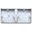 Picture of MK Electric Box 2 Gang Dual Flush w/o Knockouts 75x161x35mm Steel | 887ZIC