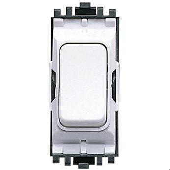 MK Electric Grid Switch 1 Way DP Push to Make Grid Plus 20A White ...