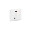 Picture of MK Electric Connection Unit 1 Gang Unswitched Fused with Neon & Flex 13A White | MB1030WHI