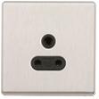 MK Electric Socket 1 Gang Unswitched 3 Pin Round Black Inserts Aspect ...