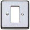 Picture of MK Electric Frontplate Frontplate 1 Module Euro Albany Plus 25x50mm Brushed Stainless Steel | K181BSS