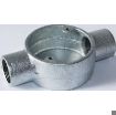 Picture of Barton Engineering Circular Box Through 2 Way Small Box of 10 20mm Malleable Iron Galvanised | M182GLV20