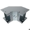 Picture of Unitrunk Bend Gusset 1 Compartment with Inside Lid & Coupling QuickFix 100x100mm Steel Pre-Galvanised | GIB44