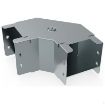 Picture of Unitrunk Bend Gusset 1 Compartment with Top Lid & Coupling QuickFix 75x75mm Steel Pre-Galvanised | GTB33