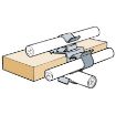 Picture of Britclips Clip Cable Run Flange CRA Pk=25 8-12mm Spring Steel Type CS70 | EP52020020