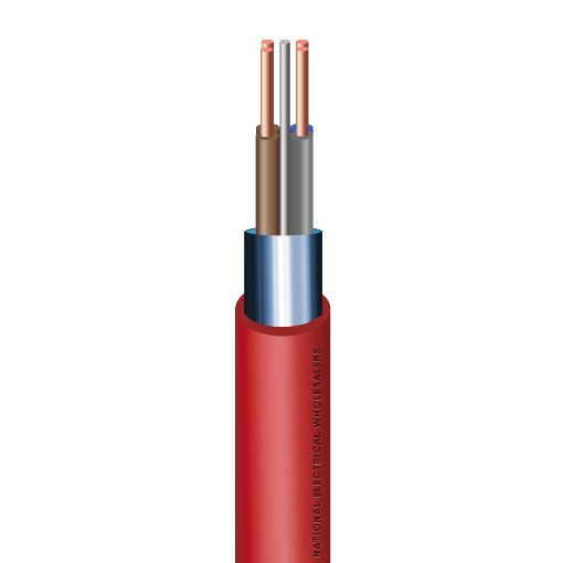 Picture of 1.5mm² 4 Core & Earth Enhanced FireCel SR 114E Standard Red 300/500V | Cut Length Priced Per Metre