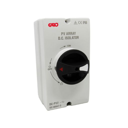 Picture of Garo 32A IP65 4 Pole DC Solar Rotary Isolator Switch