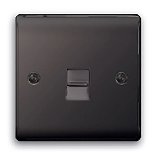 Picture of Axiom Raised Decorative Black Nickel Telephone Socket Slave