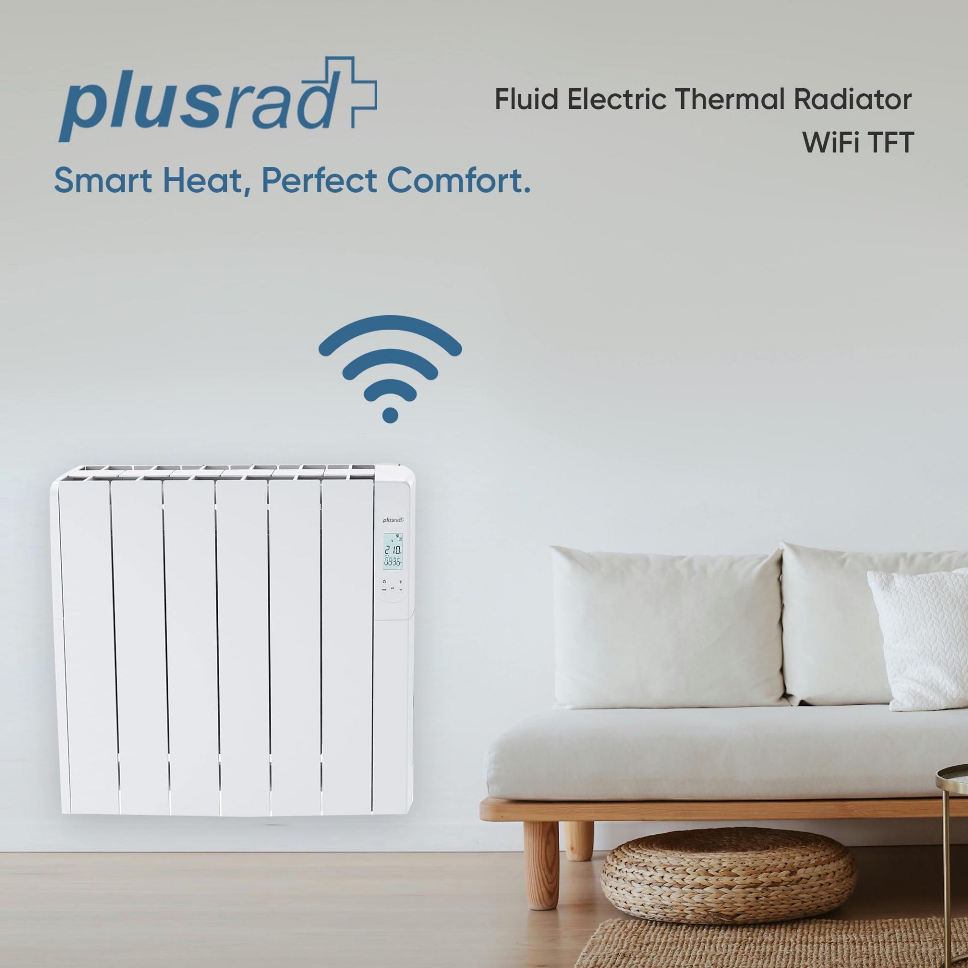 PlusRad 1000W Fluid Electric Thermal Radiator Digital WiFi TFT ...