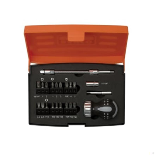 Picture of Bahco BAH808050S22 808050S-22 Stubby Ratchet Screwdriver Set, 22 Piece