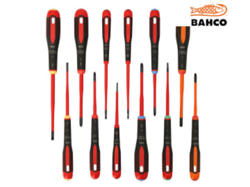 Picture of Bahco BAHBE9878SL BE-9878SL ERGO™ Slim VDE Insulated Screwdriver Set, 12 Piece