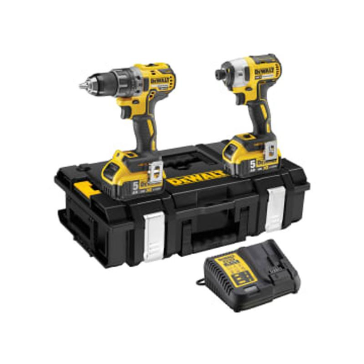 Picture of DeWalt DEWDCK266P2 DCK266P2 XR Brushless Twin Pack 18V 2 x 5.0Ah Li-ion