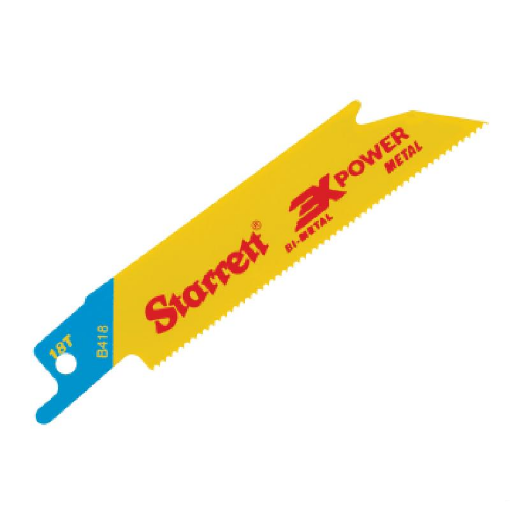 Picture of Starrett STRB4185 B418-5 Bi-Metal Reciprocating Blade, Metal Straight 100mm 18 TPI (Pack 5)