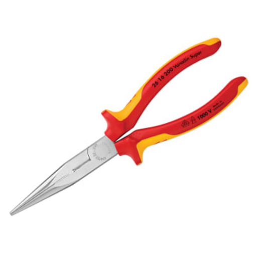 Picture of Knipex KPX2616200 VDE Long Snipe Nose Side Cutting Pliers 200mm