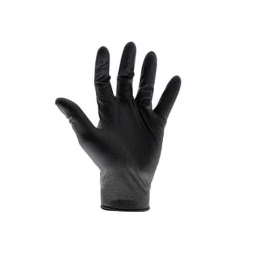 Picture of Scan SCAGLODNHDL Black Heavy-Duty Nitrile Disposable Gloves Large Size 8 (Box of 100)