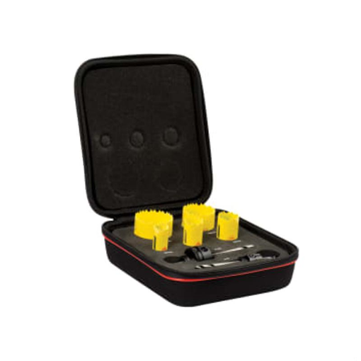 Picture of Starrett STRKDC05021 KDC05021 Deep Cut Bi-Metal Electrician's Holesaw Kit, 7 Piece