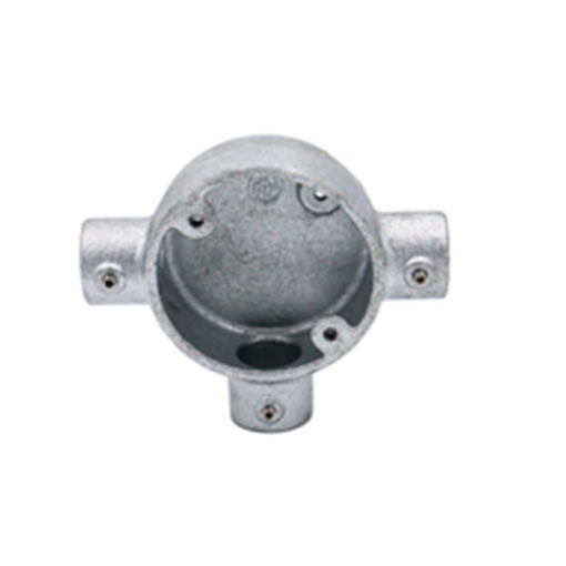Picture of 25mm Galvanised Conduit 3 Way Tee Box