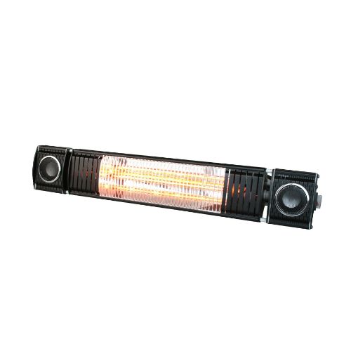 Picture of Forum ZR-37444-BLK Flint Wall Mounted Patio Heater with Bluetooth Speaker - Black