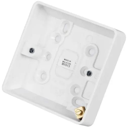 Picture of MK Logic Plus 1 Gang 16mm Pattress Backbox White