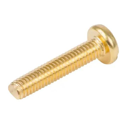Picture of Olympic Fixings M4 x 20mm Pan Head Slot Screws Brass