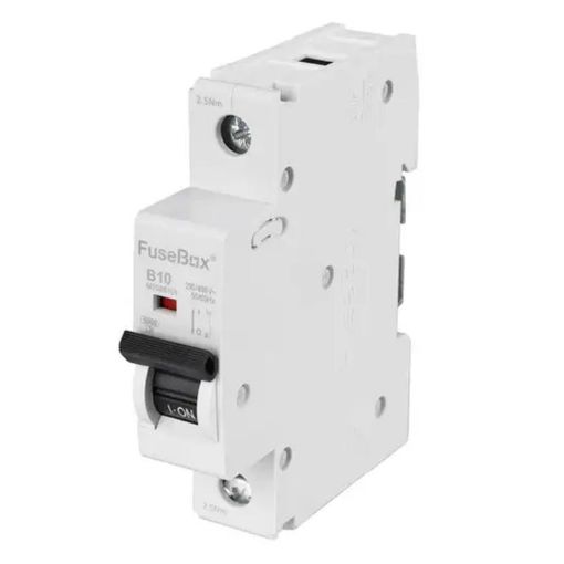 Picture of Fusebox - 10A Single Pole 6kA B Curve MCB