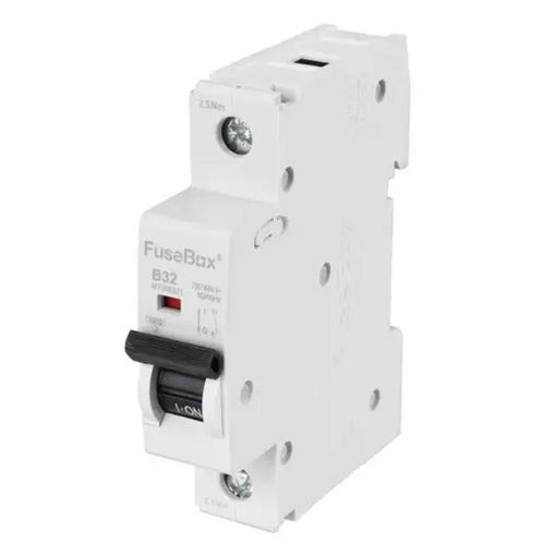 Picture of Fusebox - 32A Single Pole 6kA B Curve MCB