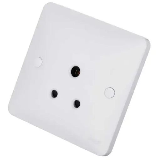 Picture of Hager - Sollysta 5A 1 Gang Unswitched Socket White