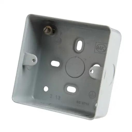 Picture of MK - Logic Plus 1 Gang 41mm Surface Mounting Box Metal Clad with Knockouts