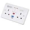 Picture of MK - Sentry Socket 13A 2 Gang Active RCD Protected Socket White
