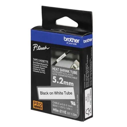 Picture of Brother 5.2mm x 1.5m Heat Shrink Label Cartridge Black on White