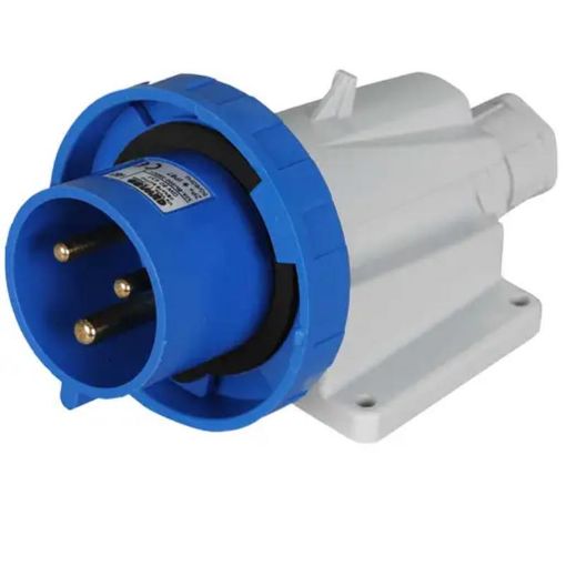 Picture of Gewiss 32A 2P+E 230V Wall-Mounted Angled Appliance Inlet IP67
