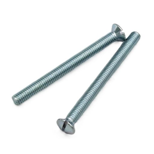 Picture of Olympic Fixings M3.5 X 40 Raised Head Slot Machine Screws BZP 100 Pcs