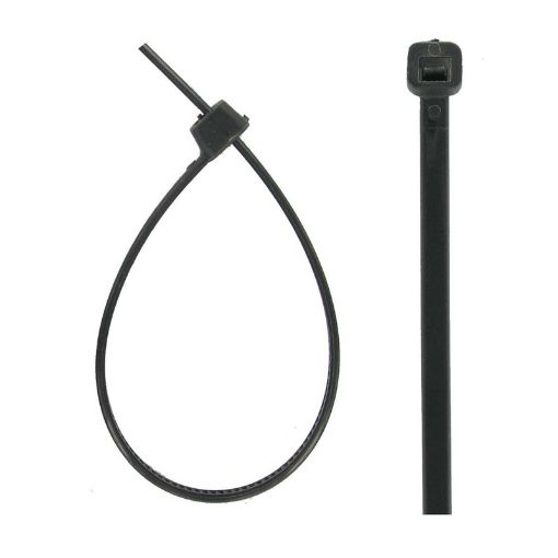 Picture of Deligo Cable Ties Nylon 7.6 x 370mm Black (Pack of 100)