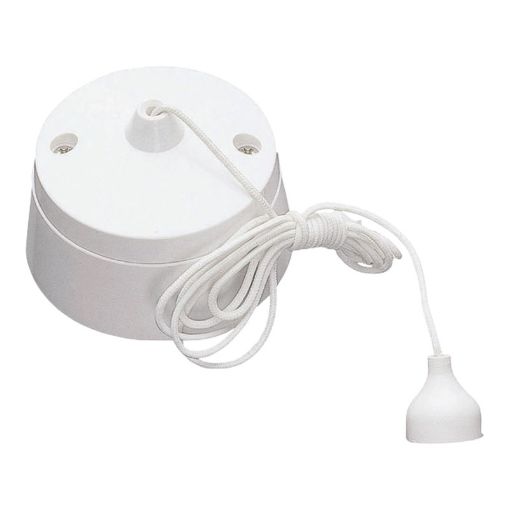 Picture of Click Essentials Polar White 10AX 2 Way Pull Cord Switch
