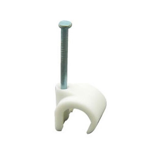 Picture of Olympic Fixings 22-26mm Round Flexible Cable Clip White 25 Pcs