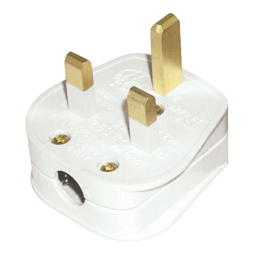 Picture of Click Essentials White 13A Resilient Plug Top (13A Fused) Bar Grip