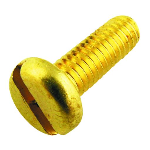 Picture of Olympic Fixings M4 X 80 Panhead Slot Machine Screws Brass 100 Pcs