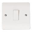 Picture of Click Mode 10AX 1 Gang 1 Way Plate Switch Polar White