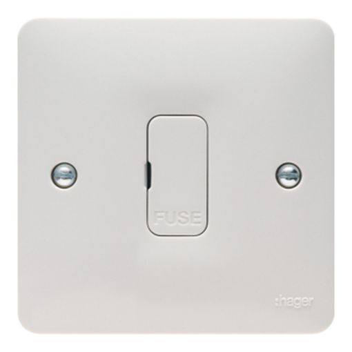 Picture of Hager 13A White Unswitched Fused Connection Unit