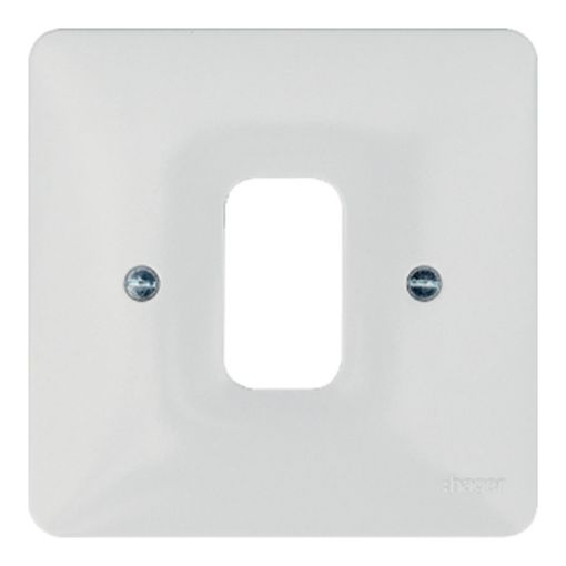 Picture of Hager 1 Gang White Grid Plate