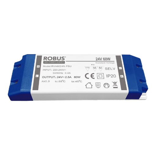 Picture of ROBUS VEGAS 60W, 24V, IP20 constant voltage driver, non dimmable