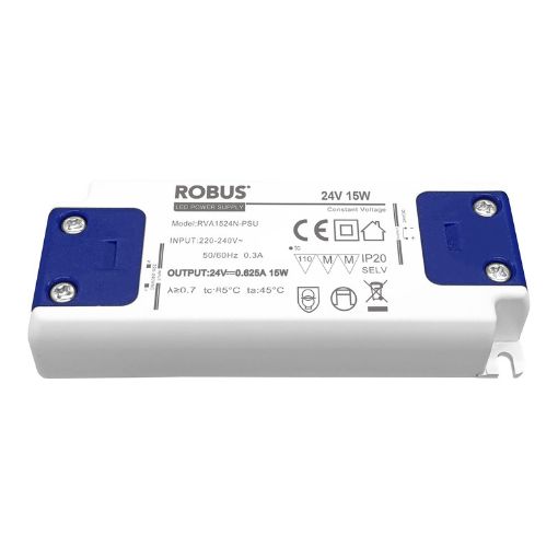 Picture of ROBUS VEGAS 15W, 24V, IP20 constant voltage driver, non dimmable