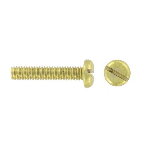 Picture of Deligo Pan Slot Machine Screws Brass M4 x 12 (Pack of 100)
